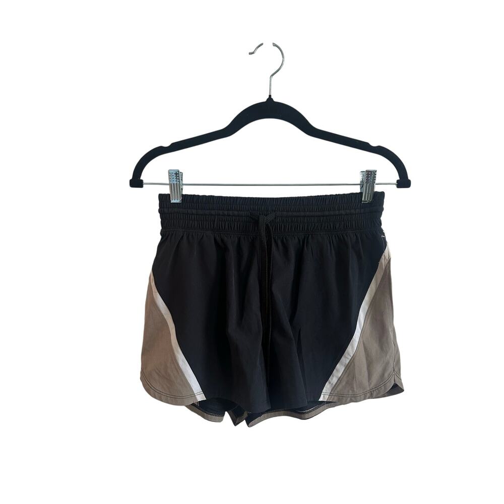Abercrombie & Fitch YPB Black Beige Athletic Shorts Sz S Workout Running